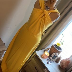 Bebe golden yellow dress